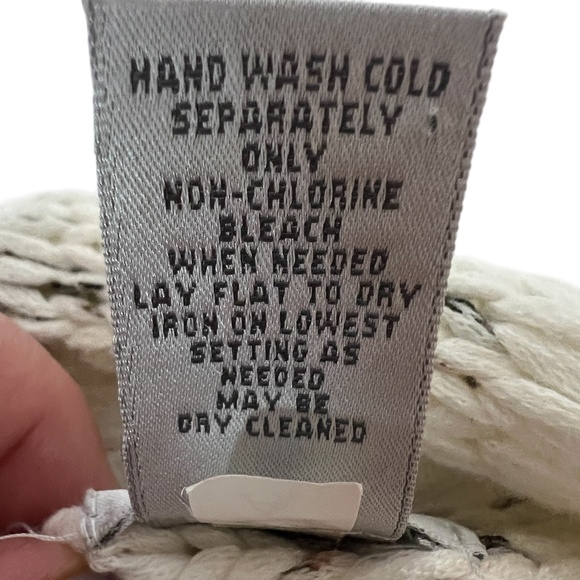 Chico's Chunky Knit‎ Open Front Sleeveless Drapy Sweater Size 1 (M/8) Ivory - Picture 4 of 6